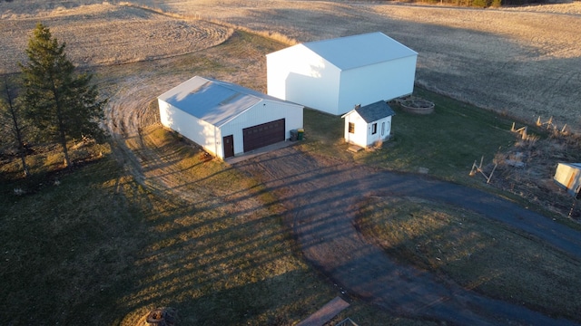 aerial view featuring a rural view