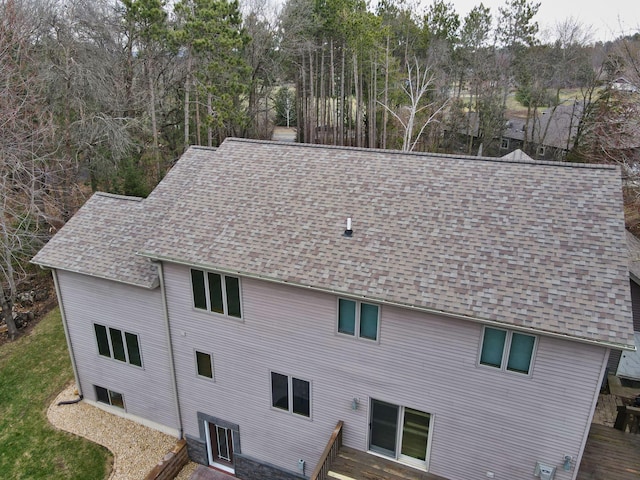 N1698 945th St, Rock Creek Twp, WI 54701 - view of property exterior featuring a shingled roof