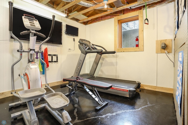 1311 Cossette Dr S, Fargo, ND 58104 - workout room featuring baseboards