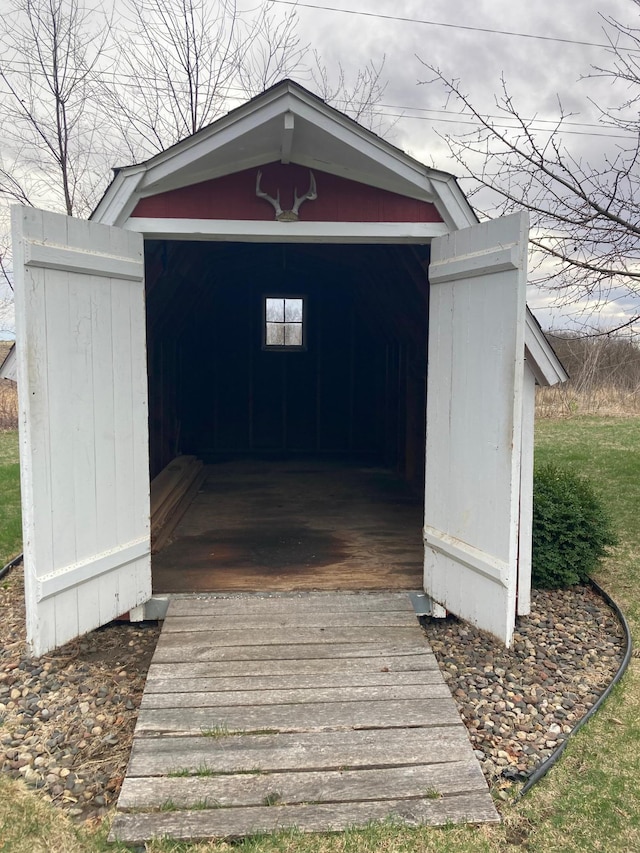 view of outbuilding with an outdoor structure