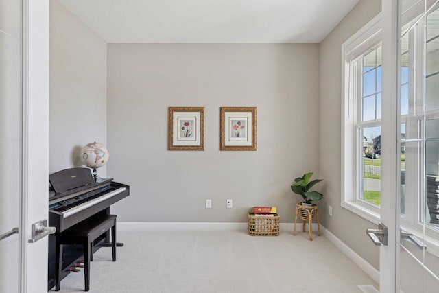 2141 Johanna Cir, Lino Lakes, MN 55038 - sitting room with baseboards, carpet, and french doors