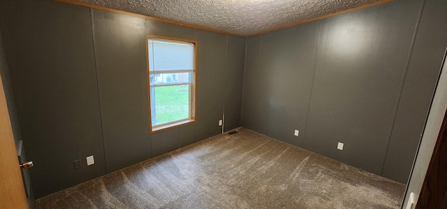 306 4th St S, Hoffman, MN 56339 - carpeted empty room with a textured ceiling and a decorative wall