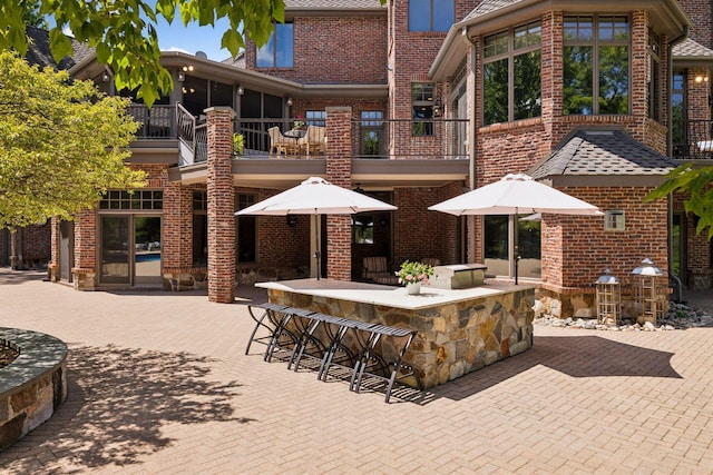 614 Hidden Creek Trl, Mendota Heights, MN 55118 - view of patio with a balcony