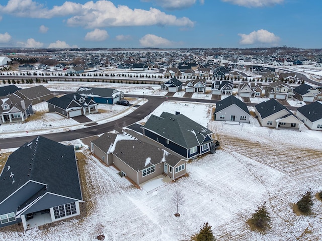 17865 Graphite Ln, Lakeville, MN 55044 - snowy aerial view with a residential view