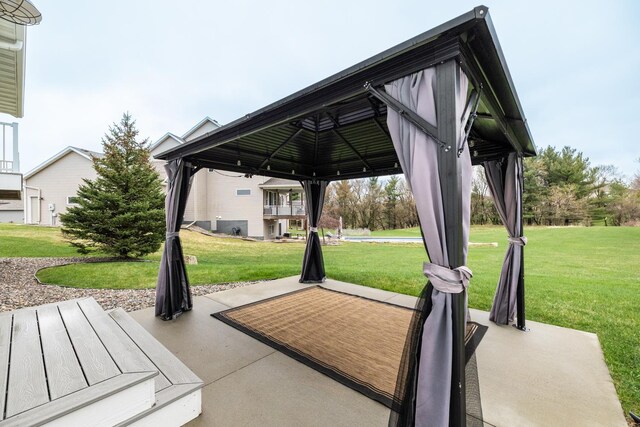 view of patio / terrace with a gazebo