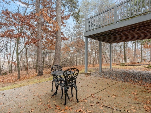 view of patio / terrace with a wooden deck