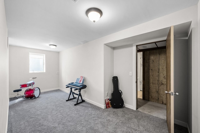 805 Ithaca Ln N, Plymouth, MN 55447 - exercise area featuring carpet floors and baseboards