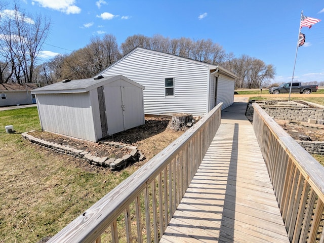 46167 Jefferson Lake Dr, Cleveland Twp, MN 56017 - exterior space featuring a shed and an outbuilding
