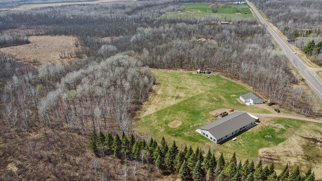 drone / aerial view featuring a rural view
