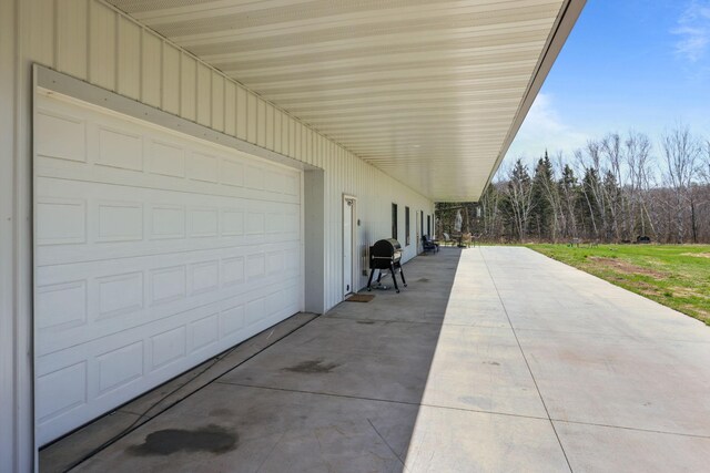 view of patio with a grill