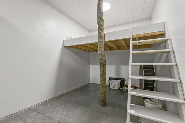 view of basement