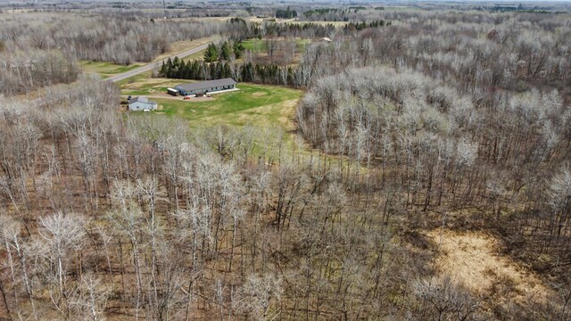bird's eye view with a rural view