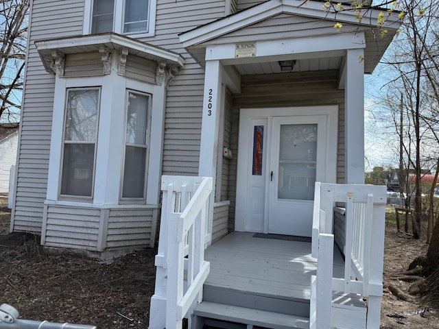 view of exterior entry