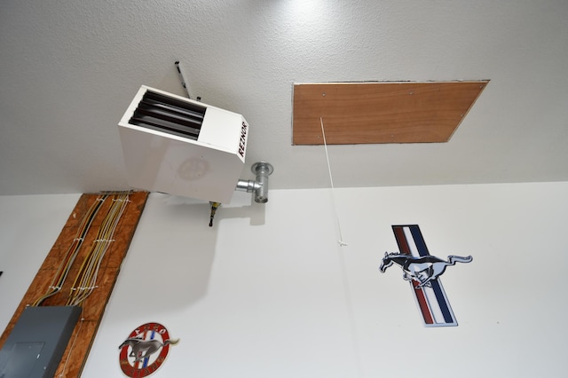 interior details featuring a heating unit