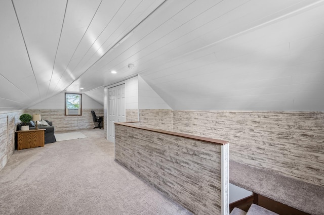 5840 Nevada Ave N, Crystal, MN 55428 - additional living space featuring carpet and vaulted ceiling
