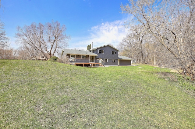 25755 E Comfort Dr, Wyoming, MN 55013 - back of property featuring a lawn and a deck