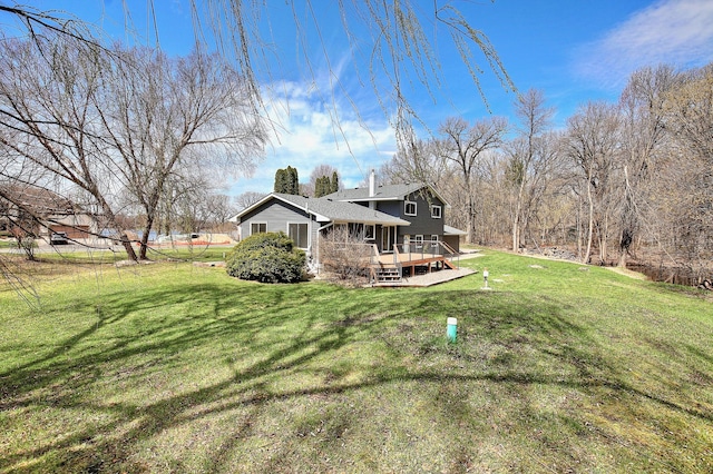 25755 E Comfort Dr, Wyoming, MN 55013 - view of yard featuring a deck