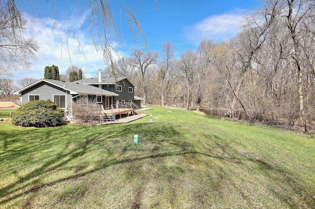 25755 E Comfort Dr, Wyoming, MN 55013 - view of yard featuring a deck