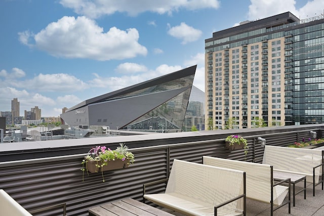 250 Park Ave Unit 601, Minneapolis, MN 55415 - wooden terrace featuring a view of city