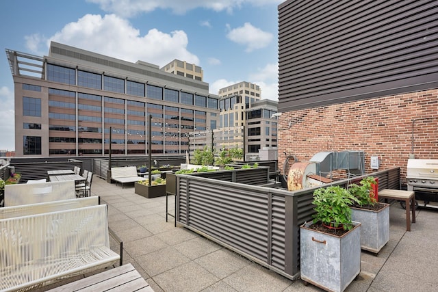 250 Park Ave Unit 601, Minneapolis, MN 55415 - view of patio / terrace with outdoor lounge area, area for grilling, and a garden