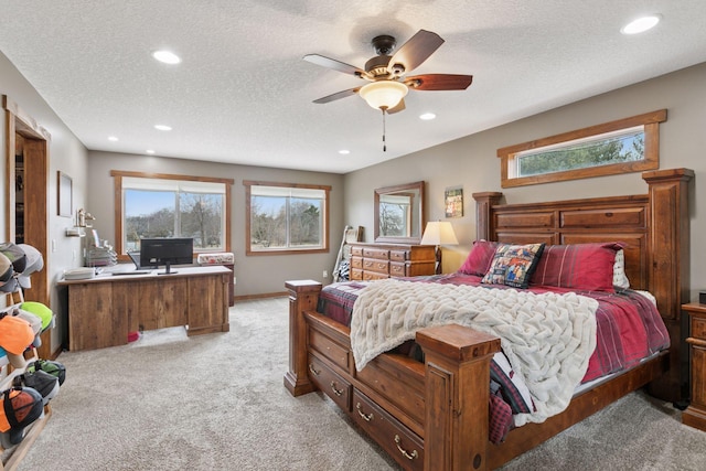14921 Zeolite St NW, Ramsey, MN 55303 - bedroom featuring multiple windows, light carpet, and recessed lighting