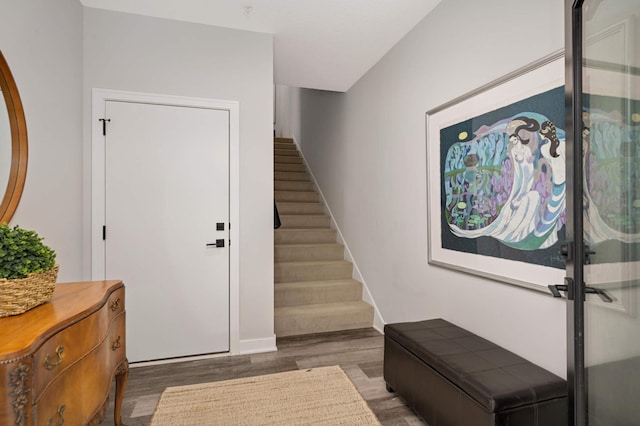 6369 16th Ave S, Richfield, MN 55423 - foyer featuring wood finished floors and stairs