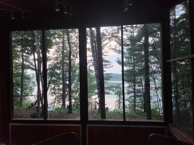 6274 Azalea Rd, Motley Twp, MN 56466 - detailed view of track lighting and a water view