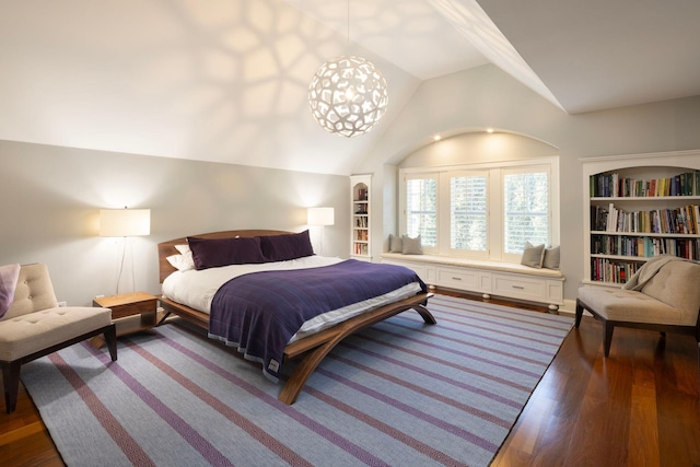 4812 Maple Rd, Edina, MN 55424 - bedroom with vaulted ceiling and dark wood finished floors