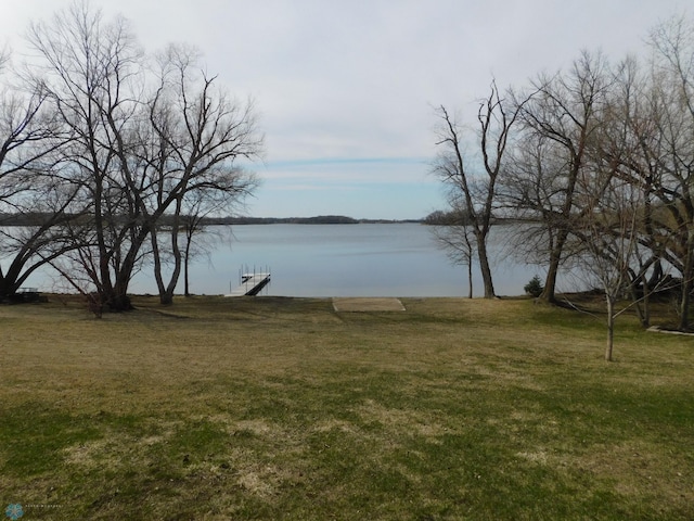 water view with a dock