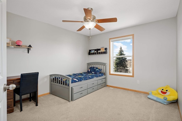 1810 Cherry Cir, Carver, MN 55315 - carpeted bedroom with baseboards and a ceiling fan