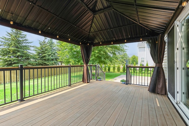 1810 Cherry Cir, Carver, MN 55315 - deck with a fenced backyard and a gazebo