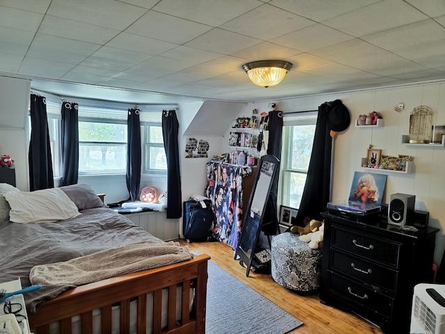bedroom featuring light wood-style floors