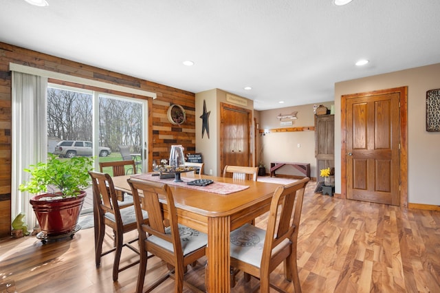 12 Oak Ave SE, Racine, MN 55967 - dining room featuring light wood finished floors, recessed lighting, and baseboards