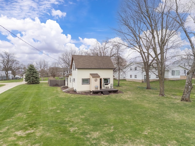 12 Oak Ave SE, Racine, MN 55967 - view of green lawn featuring a deck