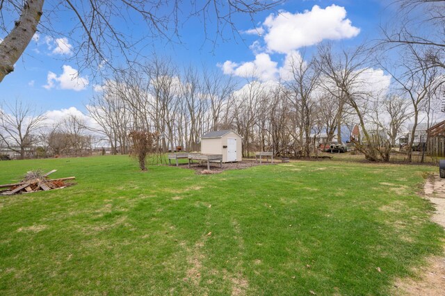 12 Oak Ave SE, Racine, MN 55967 - view of green lawn featuring an outdoor structure and a storage unit