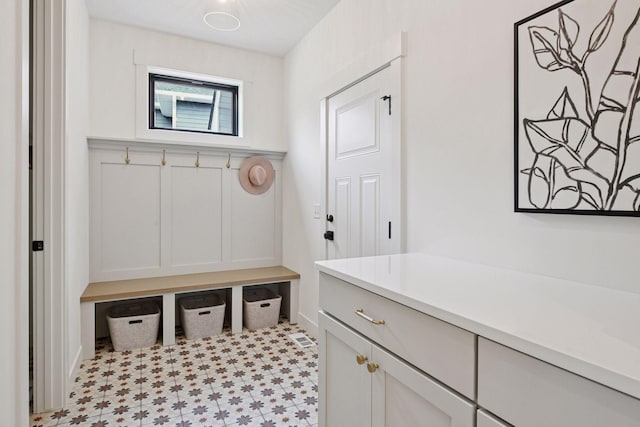 mudroom with baseboards
