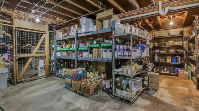 view of storage area