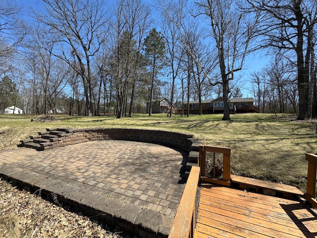 exterior space featuring a patio and a lawn