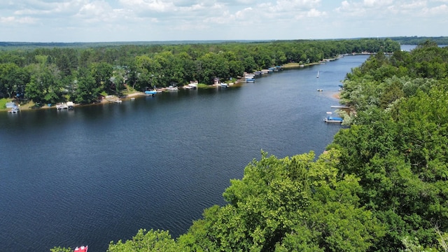 33853 Sand Rd, Sturgeon Lake, MN 55783 - drone / aerial view of a nearby body of water and a forest