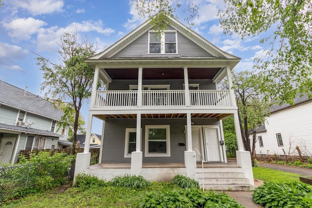 2807 17th Ave S, Minneapolis, MN 55407 - view of front of house with covered porch and a balcony