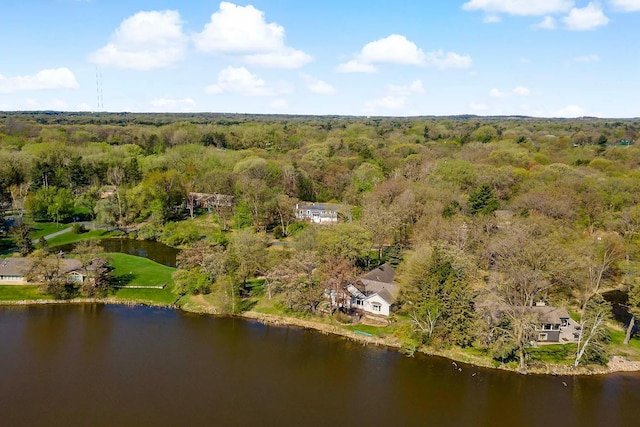 5 Shore Rd, North Oaks, MN 55127 - bird's eye view of a heavily wooded area and a large body of water