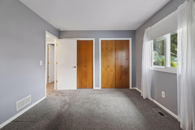 1513 Creek Meadows Dr NW, Coon Rapids, MN 55433 - unfurnished bedroom with carpet flooring, two closets, and a textured ceiling