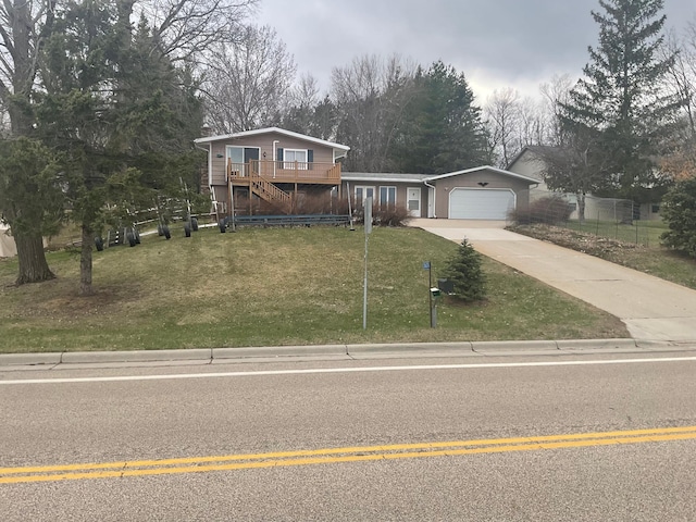 36074 County Highway 72, Everts Twp, MN 56515 - single story home featuring stairs, a garage, a deck, a front yard, and driveway