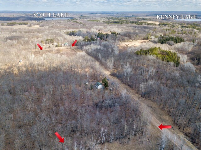 10823 Bollenbacher Rd, Garrison Twp, MN 56401 - birds eye view of property with a rural view