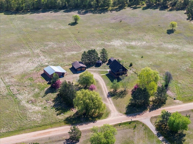 aerial overview of property's location with rural landscape