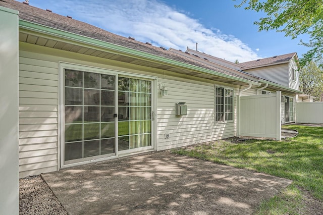 back of property with a patio area
