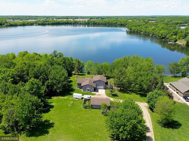 7861 Greer Ave NW, Maple Lake, MN 55358 - view of subject property with a nearby body of water and a forest