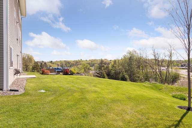 view of green lawn