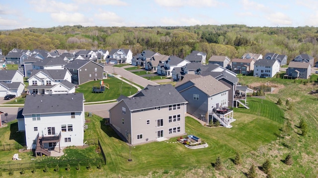 aerial view of residential area