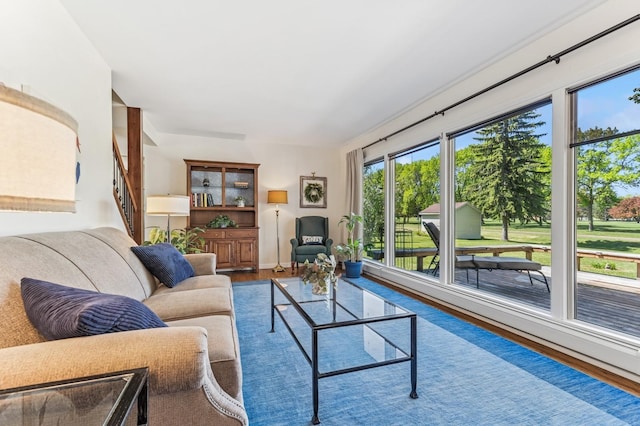 319 Meadow Ln, Benson, MN 56215 - living room with wood finished floors and baseboards
